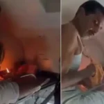 ரயிலின் ஏசி கோச்சில் பூஜை செய்யும் நபர்