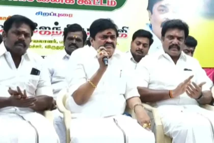 அதிமுக முன்னாள் அமைச்சர் கே.டி.ராஜேந்திரபாலாஜி சிவகாசியில் பேசுகிறார்