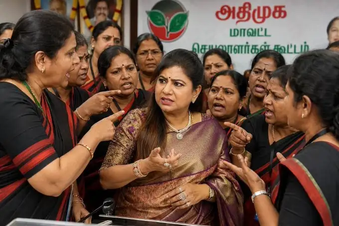 அதிமுக மகளிரணி கூட்டத்தில் பேசிய எம்.எல்.ஏ லீமா ரோஸ்