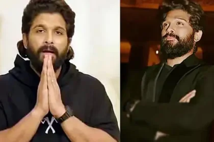 நடிகர் அல்லு அர்ஜுன் மேடையில் பேசுகிறார்