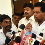 அமைச்சர் அனிதா ராதாகிருஷ்ணன் செய்தியாளர்களை சந்திக்கும் காட்சி