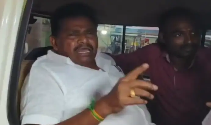 திமுக எம்.எல்.ஏ. அனிதா ராதாகிருஷ்ணன் செய்தியாளர்களை சந்திக்கும் காட்சி