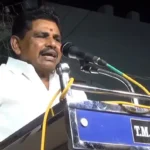 தி.மு.க எம்.எல்.ஏ அனிதா ராதாகிருஷ்ணன் பொதுக்கூட்டத்தில் உரையாற்றுகிறார்