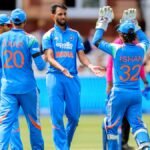 இந்திய கிரிக்கெட் அணியின் வீரர்கள் பயிற்சி செய்யும் காட்சி