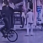 யானை தாக்கும் காட்சி