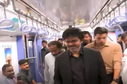 முதலமைச்சர் விஜய் மெட்ரோ ரயில் பணிகளை ஆய்வு செய்கிறார்