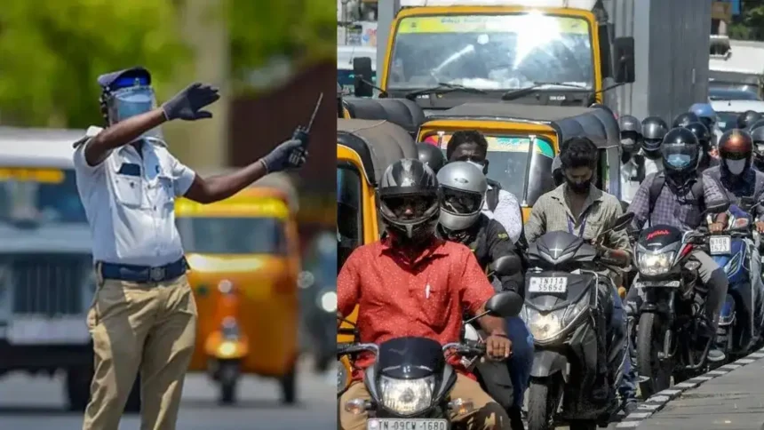 சென்னையில் மெட்ரோ ரயில் பணிகளுக்காக போக்குவரத்து மாற்றம் செய்யப்பட்டுள்ள சாலை