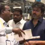 மழையில் கோயம்பேடு கழிவுநீர் சுத்திகரிப்பு நிலையத்தில் ஆய்வு செய்யும் முதலமைச்சர் விஜய்