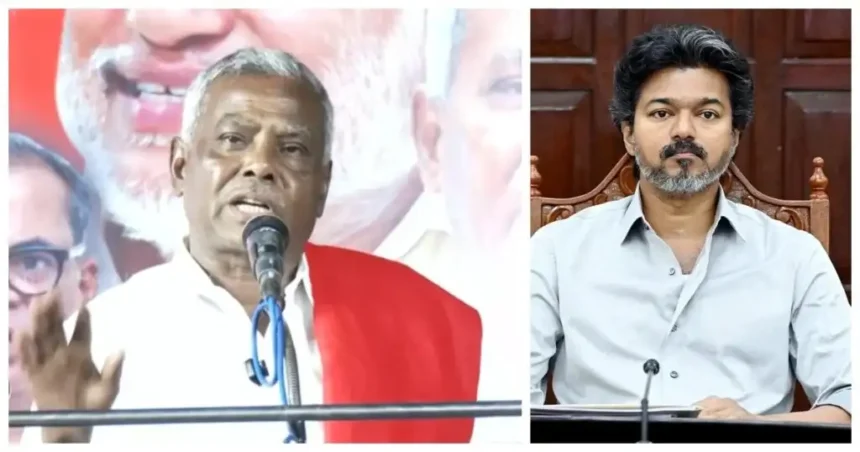 மார்க்சிஸ்ட் கம்யூனிஸ்ட் கட்சி தலைவர் பெ. சண்முகம் பொதுக்கூட்டத்தில் பேசுதல்