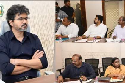முதலமைச்சர் விஜய் திடக்கழிவு மேலாண்மை நிலையத்தை ஆய்வு செய்கிறார்
