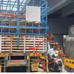 கோவை-சேலம் சாலையில் சி.என்.ஜி லாரியிலிருந்து கேஸ் கசிவு ஏற்பட்ட காட்சி