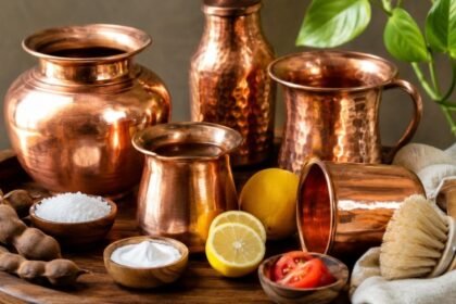 கருப்பு நிறமாக மாறிய செப்பு பாத்திரங்கள்
