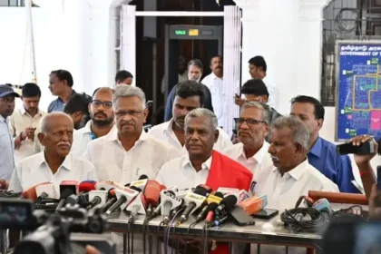 மார்க்சிஸ்ட் கம்யூனிஸ்ட் கட்சியின் மாநில செயலாளர் பெ.சண்முகம்