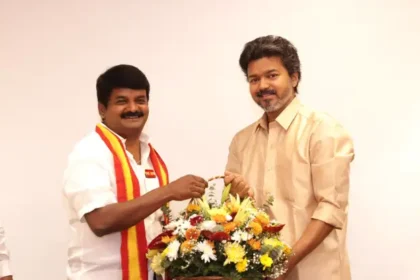 முதலமைச்சர் விஜயை சந்தித்து வாழ்த்து பெறும் சி.விஜயபாஸ்கர்