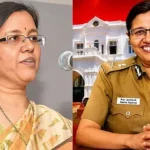 சென்னை தேனாம்பேட்டை மாநகராட்சி பள்ளியில் பாடம் நடத்தும் முன்னாள் டி.ஜி.பி. சீமா அகர்வால்