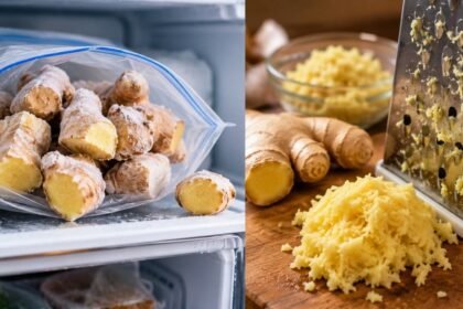 முழு இஞ்சித் துண்டுகள் மற்றும் துருவிய இஞ்சி