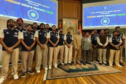 லண்டனில் உள்ள இந்திய தூதரகத்தில் இந்திய கிரிக்கெட் வீரர்களுக்கு வரவேற்பு நிகழ்ச்சி
