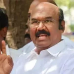 முன்னாள் அமைச்சர் ஜெயக்குமார் செய்தியாளர்களை சந்திக்கும் காட்சி