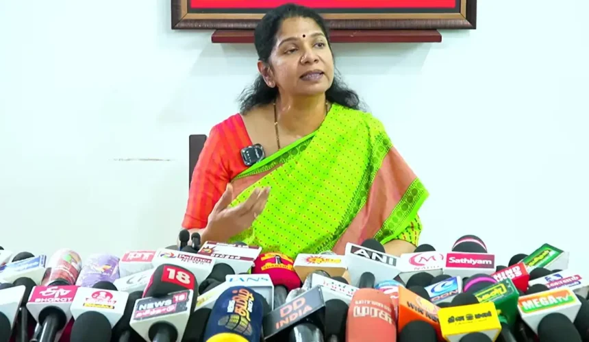 திமுக எம்பி கனிமொழி