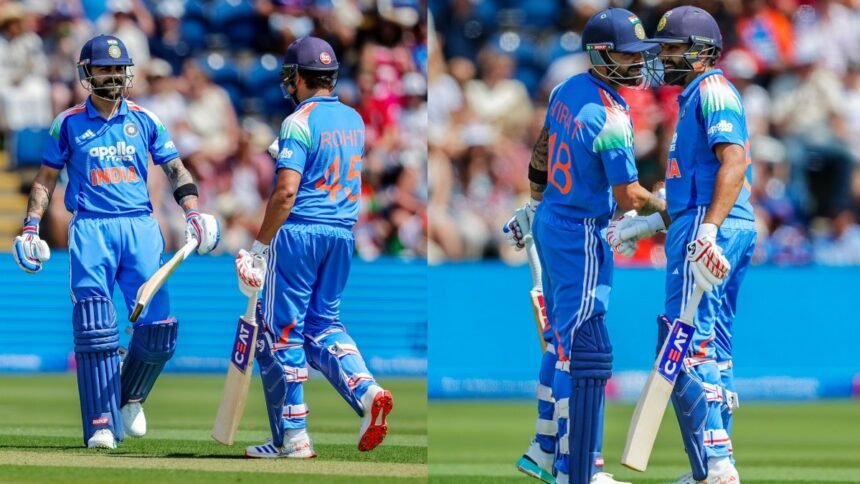 விராட் கோலி மற்றும் ரோஹித் சர்மா சர்வதேச கிரிக்கெட் மைதானத்தில்