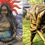 கோவையில் பூமித்தாயை கருவாக சுமக்கும் இயற்கை அன்னை சிற்பம்