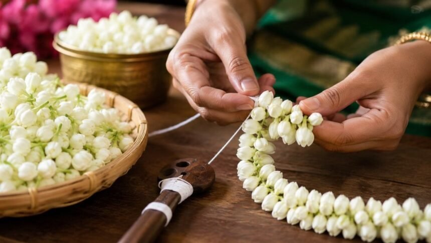 அழகான மல்லிகை பூச்சரம்