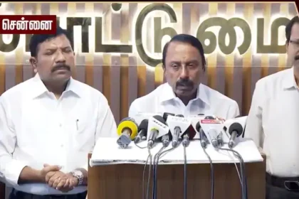 அமைச்சர் செங்கோட்டையன் செய்தியாளர்களிடம் பேசுகிறார்