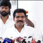 அமைச்சர் நிர்மல்குமார் செய்தியாளர் சந்திப்பில் பேசுகிறார்