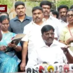 உயர்கல்வித்துறை அமைச்சர் விஸ்வநாதன் செய்தியாளர்களை சந்திக்கும் காட்சி