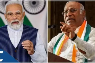 பிரதமர் நரேந்திர மோடி மற்றும் காங்கிரஸ் தலைவர் மல்லிகார்ஜுன கார்கே