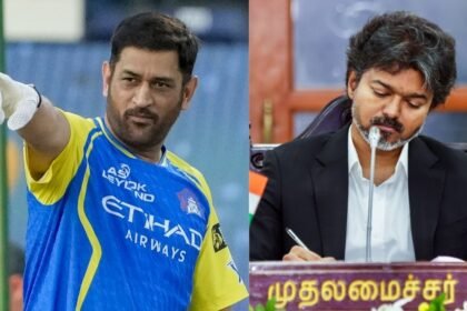 தமிழக முதல்வர் ஜோசப் விஜய் பிறந்தநாள் வாழ்த்து தெரிவிக்கும் படம்