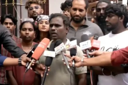 கரப்பான்பூச்சி ஜனதா கட்சி உறுப்பினர்கள் செய்தியாளர் சந்திப்பில் பங்கேற்பு