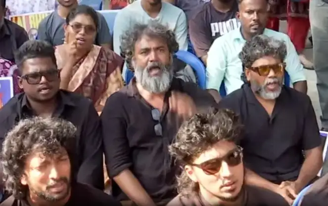 நீட் தேர்வுக்கு எதிராக போராட்டத்தில் ஈடுபட்டுள்ள இயக்குநர் பா.ரஞ்சித் மற்றும் பாடகர் அறிவு
