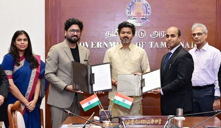 நெல்லை கங்கைகொண்டானில் அமையவுள்ள மின்கல உற்பத்தி ஆலை தொடர்பான ஒப்பந்தம்