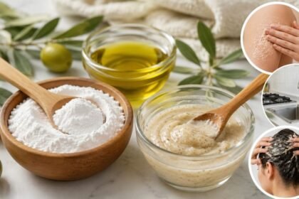 ஆலிவ் எண்ணெய் மற்றும் பேக்கிங் சோடா கலவை