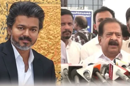 தமிழக முதல்வர் சி. ஜோசப் விஜய்யை சந்திக்கும் கேரள உள்துறை அமைச்சர் ரமேஷ் சென்னிதாலா