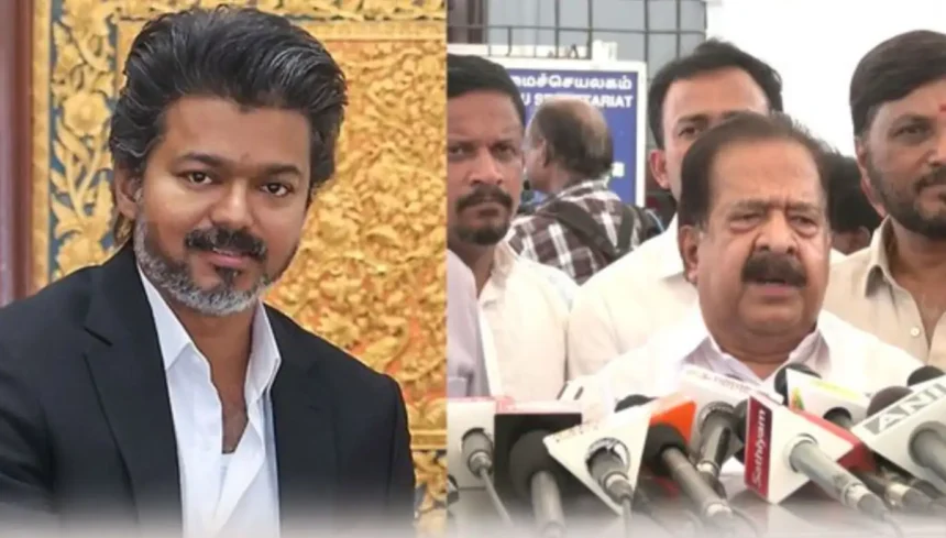தமிழக முதல்வர் சி. ஜோசப் விஜய்யை சந்திக்கும் கேரள உள்துறை அமைச்சர் ரமேஷ் சென்னிதாலா
