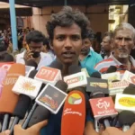உயிரிழந்த அருணாச்சலத்தின் தம்பி சுடலைமணி செய்தியாளர் சந்திப்பு