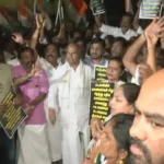 ராகுல் காந்தி கைது செய்யப்பட்டதை கண்டித்து சென்னையில் போராட்டத்தில் ஈடுபட்ட காங்கிரஸ் கட்சியினர்