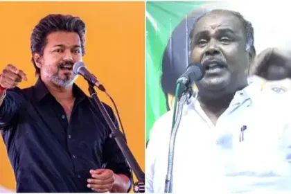 அதிமுக முன்னாள் அமைச்சர் ஆர்.பி. உதயகுமார் மேடையில் பேசுகிறார்