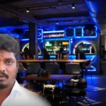அமைச்சர் விக்னேஷ் செய்தியாளர்களிடம் பேசுகிறார்