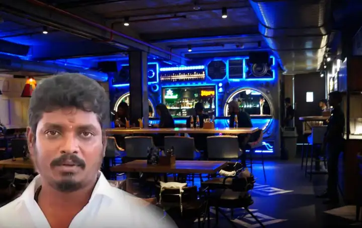 அமைச்சர் விக்னேஷ் செய்தியாளர்களிடம் பேசுகிறார்