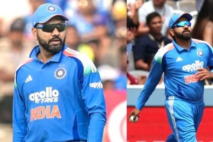 ரோஹித் சர்மா பவுண்டரியைத் தடுக்கும் காட்சி