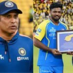 வி.வி.எஸ். லக்ஷ்மன் மற்றும் சடகோபன் ரமேஷ் கிரிக்கெட் மைதானத்தில் உரையாடும் காட்சி