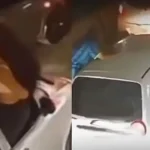 ஓடும் காரில் மேலாடையைக் கழற்றி சாகசம் செய்ய முயன்ற இளம்பெண்