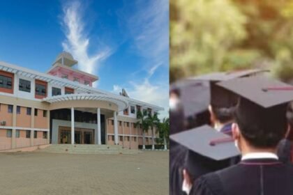 பல்கலைக்கழகத் துணைவேந்தர் முனைவர் சுதர்சனராவ் பட்டமளிப்பு விழாவில் உரையாற்றுகிறார்