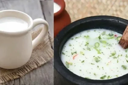 கோடை காலத்தில் குளிர்ச்சியாக மோர் அருந்தும் நபர்