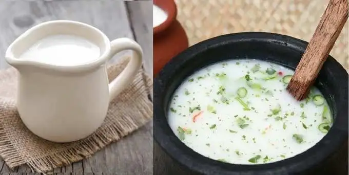 கோடை காலத்தில் குளிர்ச்சியாக மோர் அருந்தும் நபர்