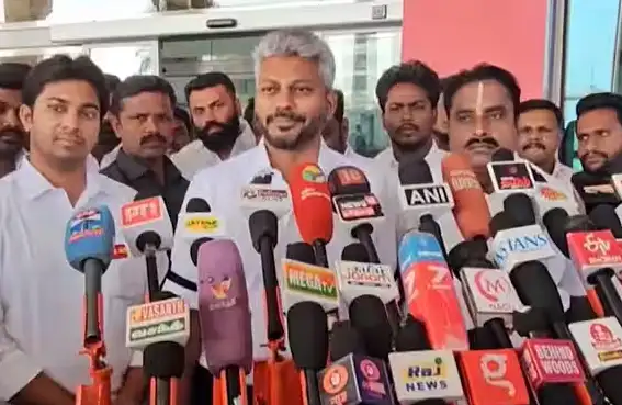 தமிழக அமைச்சர் மரிய வில்சன் செய்தியாளர் சந்திப்பில் பேசுகிறார்