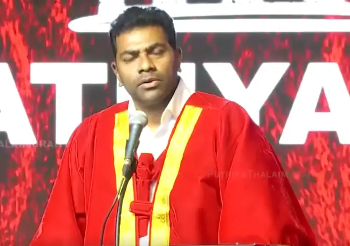 அமைச்சர் ஆதவ் அர்ஜுனா சத்யபாமா பல்கலைக்கழக பட்டமளிப்பு விழாவில் உரையாற்றுகிறார்
